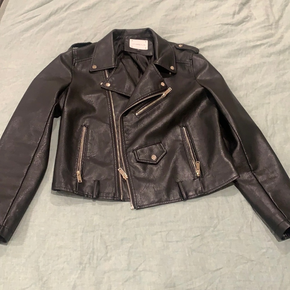 Faux Leather Jacket, Size L